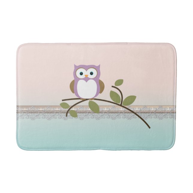 Tapis De Bain Chouette adorable et mignonne (Devant)