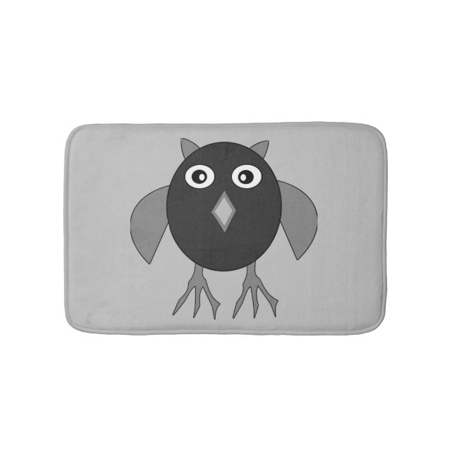 Tapis De Bain Chouette d'Halloween déplaisante Mat de bain (Devant)