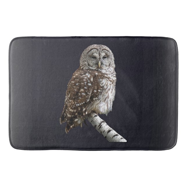 Tapis De Bain Chouette rayée (Devant)