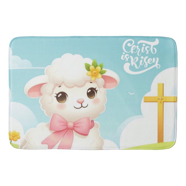 Tapis De Bain Christ/Pâques/agneau/croix (Devant)