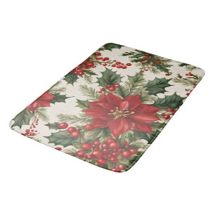 Tapis De Bain Christmas Holly & Berries Bath Mat