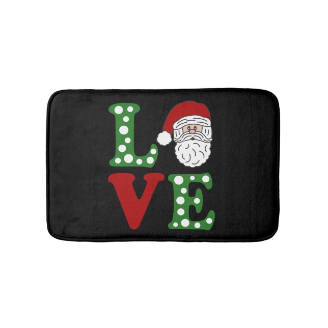 Tapis De Bain Christmas Love, Père Noël Love, Love Christmas, Lo (Devant)
