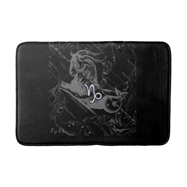 Tapis De Bain Chrome Capricorn Symbole Zodiaque sur Hevelius (Devant)