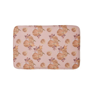 Tapis De Bain Chute de Citrouilles d'aquarelle