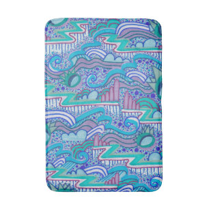Tapis De Bain Ciel Abstrait vers le haut du chaume de bain