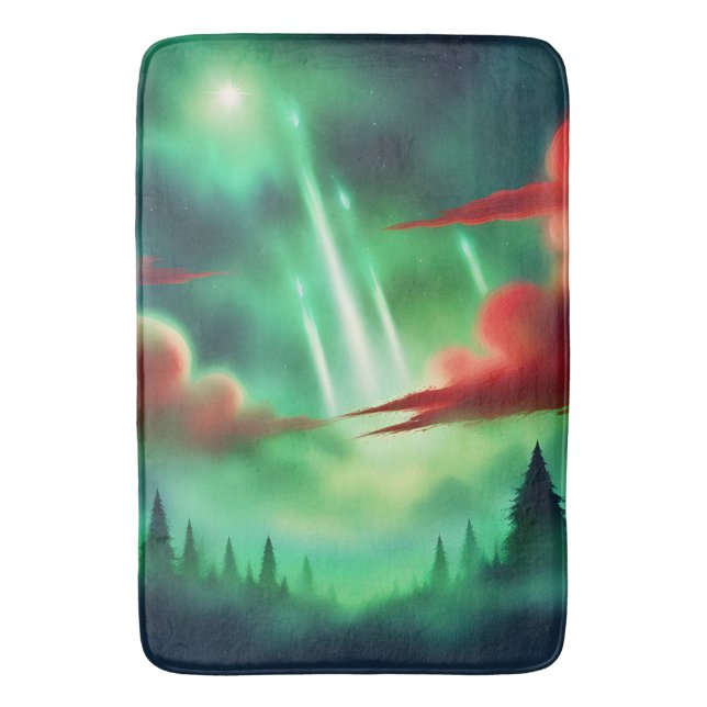 Tapis De Bain ciel vert (devant Vertical)