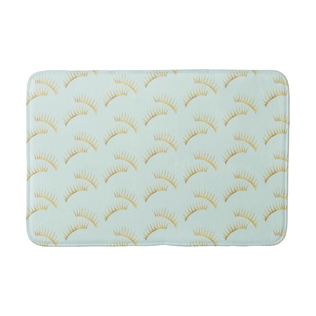 Tapis De Bain Cils en Or Menthe (Devant)