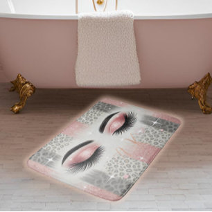 Tapis De Bain Cils Pailletés Monogramme 