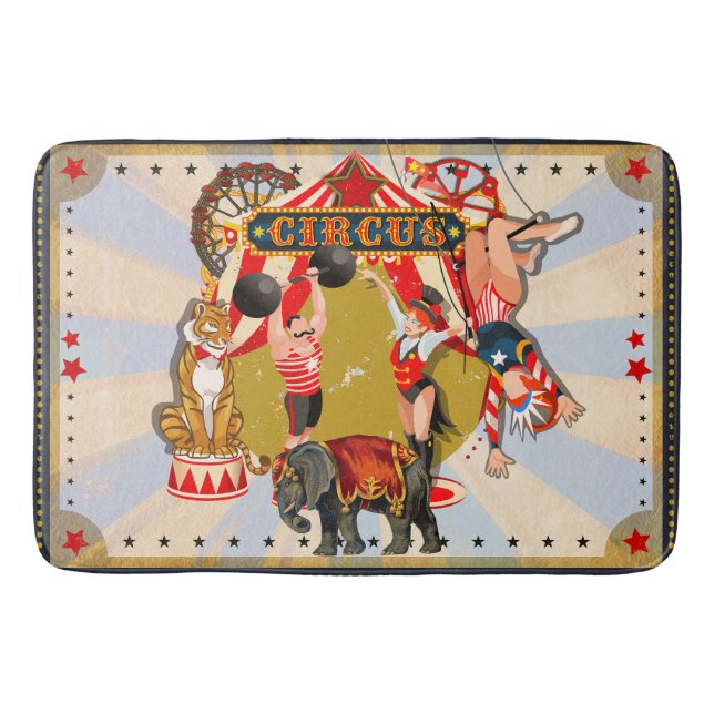 Tapis De Bain Cirque Rétro Vintage (Devant)