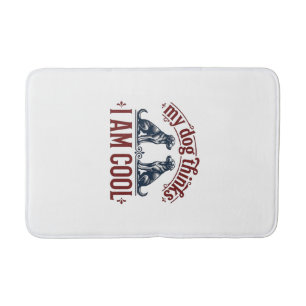 Tapis De Bain Citation de chien drôle Gravure vintage Design de