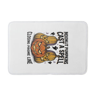 Tapis De Bain Citation de citrouille d'Halloween Jack O Lantern