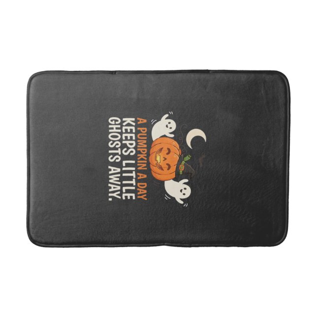 Tapis De Bain Citation de citrouille fantôme Halloween Design_1 (Devant)