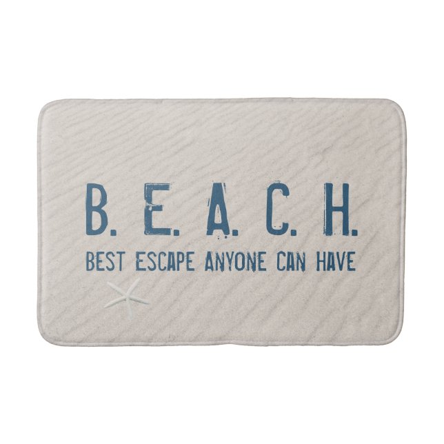 Tapis De Bain Citation De Plage À L'Épée Blanche (Devant)