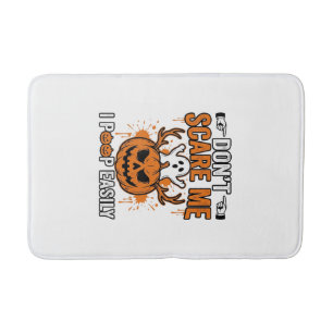 Tapis De Bain Citation de vecteur de citrouille de fantôme drôle