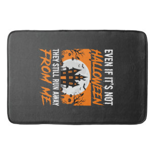 Tapis De Bain Citation drôle de maison hantée pour Halloween Gra
