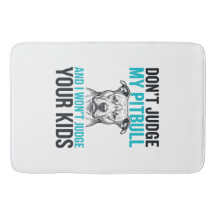 Tapis De Bain Citation drôle de Pitbull Gravure vintage Design d