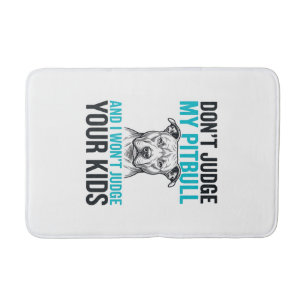 Tapis De Bain Citation drôle de Pitbull Gravure vintage Design d