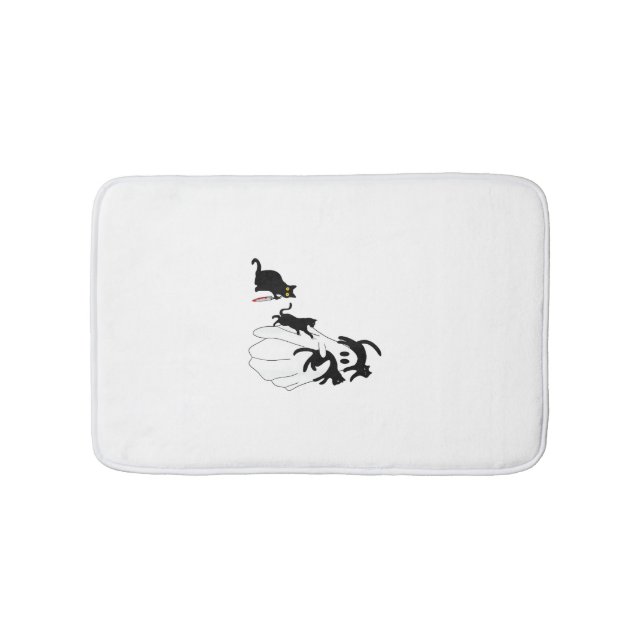Tapis De Bain Citation drôle Saison effrayante Halloween Chat Fa (Devant)