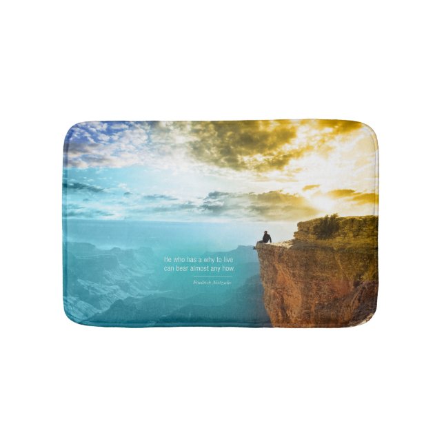 Tapis De Bain Citation Friedrich Nietzsche Aventure Nature (Devant)