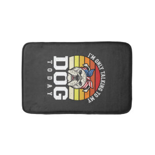 Tapis De Bain Citation Rétro Amoureux de Bulldog Drôle