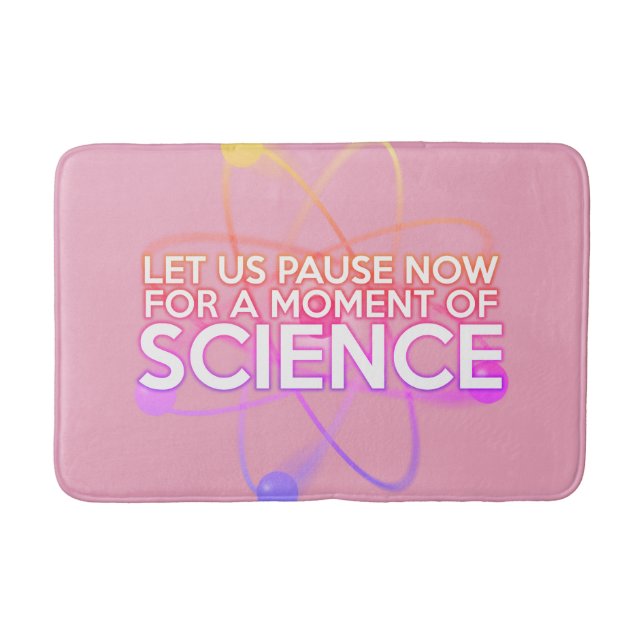 Tapis De Bain Citation scientifique rose moderne et drôle (Devant)