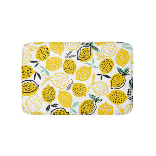 Tapis De Bain Citron Design été Illustration Vintage