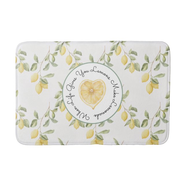 Tapis De Bain Citrons Jaunes Jus de Citron (Devant)
