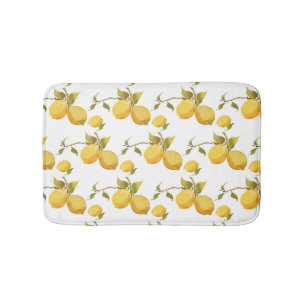 Tapis De Bain Citrons vintages frais : Conception simpliste