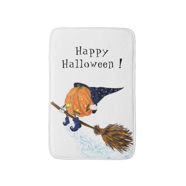 Tapis De Bain Citrouille de la sorcière de bain d'Halloween Vola (Devant (Vertical))