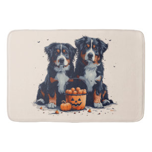 Tapis De Bain Citrouille des chiens de montagne bernois d'Hallow