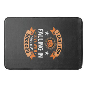 Tapis De Bain Citrouille d'Halloween tombant amoureuse