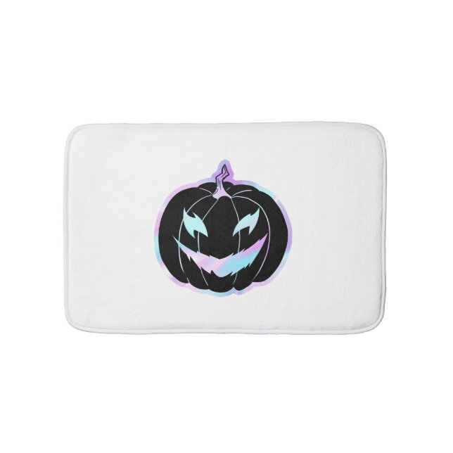 Tapis De Bain Citrouille d'Halloween violet, costumes d'Hallowee (Devant)