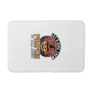 Tapis De Bain Citrouille Drôle Halloween Vintage Design de T-Shi