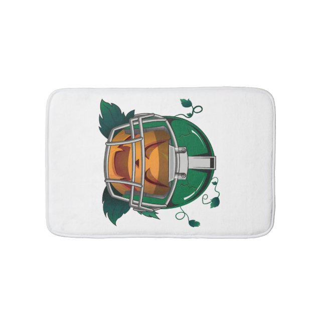 Tapis De Bain citrouille football halloween (Devant)