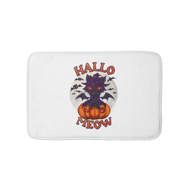 Tapis De Bain Citrouille Halloween Catoween (Devant)