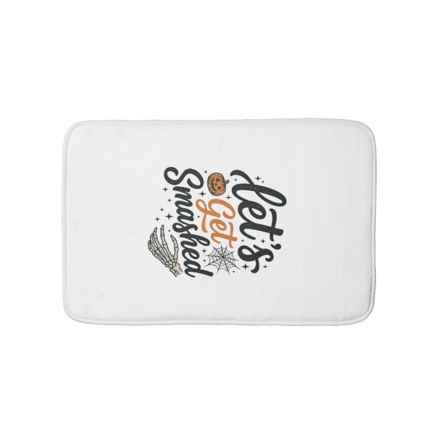 Tapis De Bain Citrouille Halloween Défonçons-Nous (Devant)