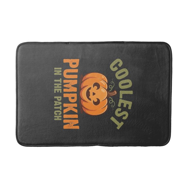 Tapis De Bain Citrouille la plus cool du patch Design Halloween (Devant)