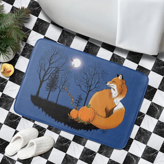 Tapis De Bain Citrouilles de la forêt Red Fox (Créateur téléchargé)