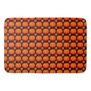 Tapis De Bain Citrouilles et feuilles d'automne