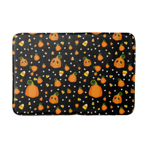 Tapis De Bain Citrouilles Fantaisistes et Bonbons de Halloween A