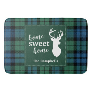 Tapis De Bain Clan de Noël Tartan personnalisé Campbell Plaid