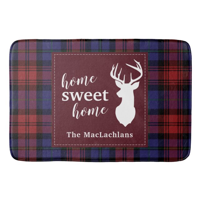 Tapis De Bain Clan de Noël Tartan personnalisé MacLachlan (Devant)