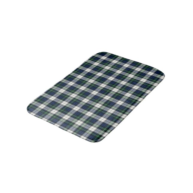 Tapis De Bain Clan Gordon Royal Blue et White Scottish Tartan (Angle)