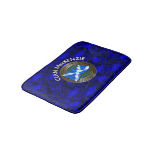 Tapis De Bain Clan MacKenzie Crest Tartan Knot sur le chardon