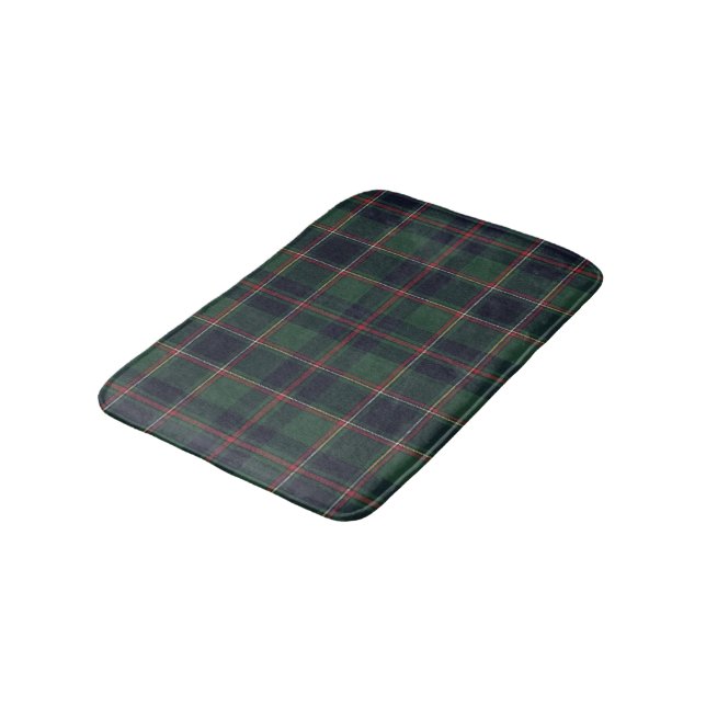 Tapis De Bain Classic Dark Blue Red Green Plaid Pattern (Angle)
