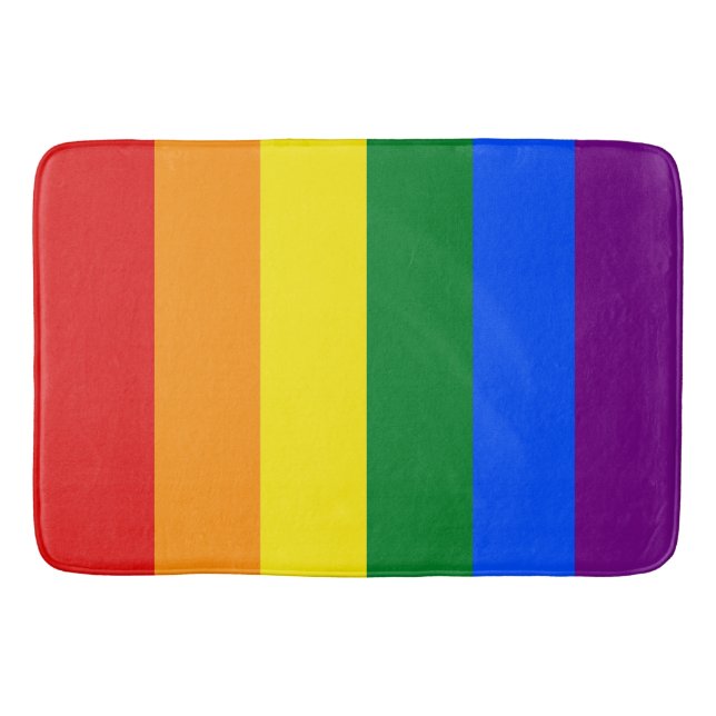 Tapis De Bain Classic LGBTQ Rainbow Pride drapeau (Devant)