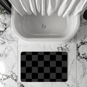 Tapis De Bain Classic moderne noir & fumée noir tableau de bord