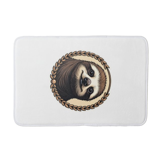 Tapis De Bain Classic Sloth Engraving Nature Shirt (1) (Devant)