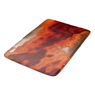 Tapis De Bain Classique à taché dans les tons rouge&coral intens