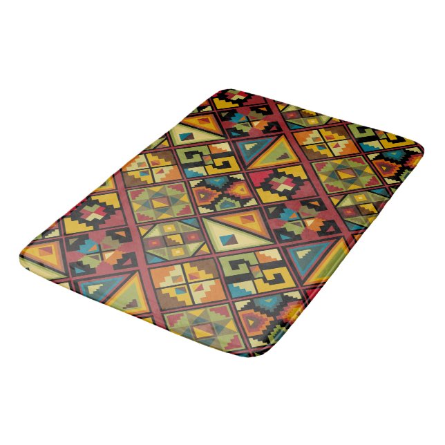Tapis De Bain Classique Africain Imprimer Salle de Bain Mat (Angle)